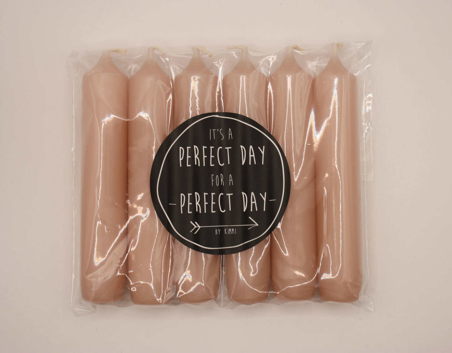 Dinerkaarsen zalm roze - 6 stuks
