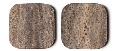 Onderzetter Titanium Travertine