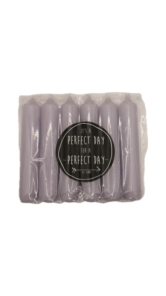 Dinerkaarsen lila - 6 stuks