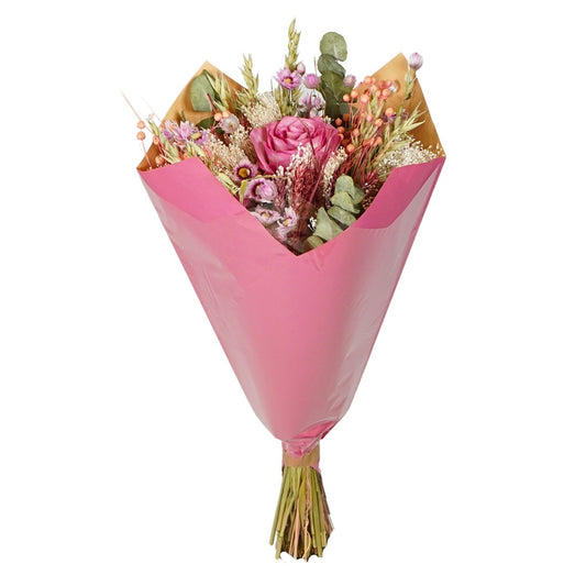 Droogbloemen - Pink Rose Artificial