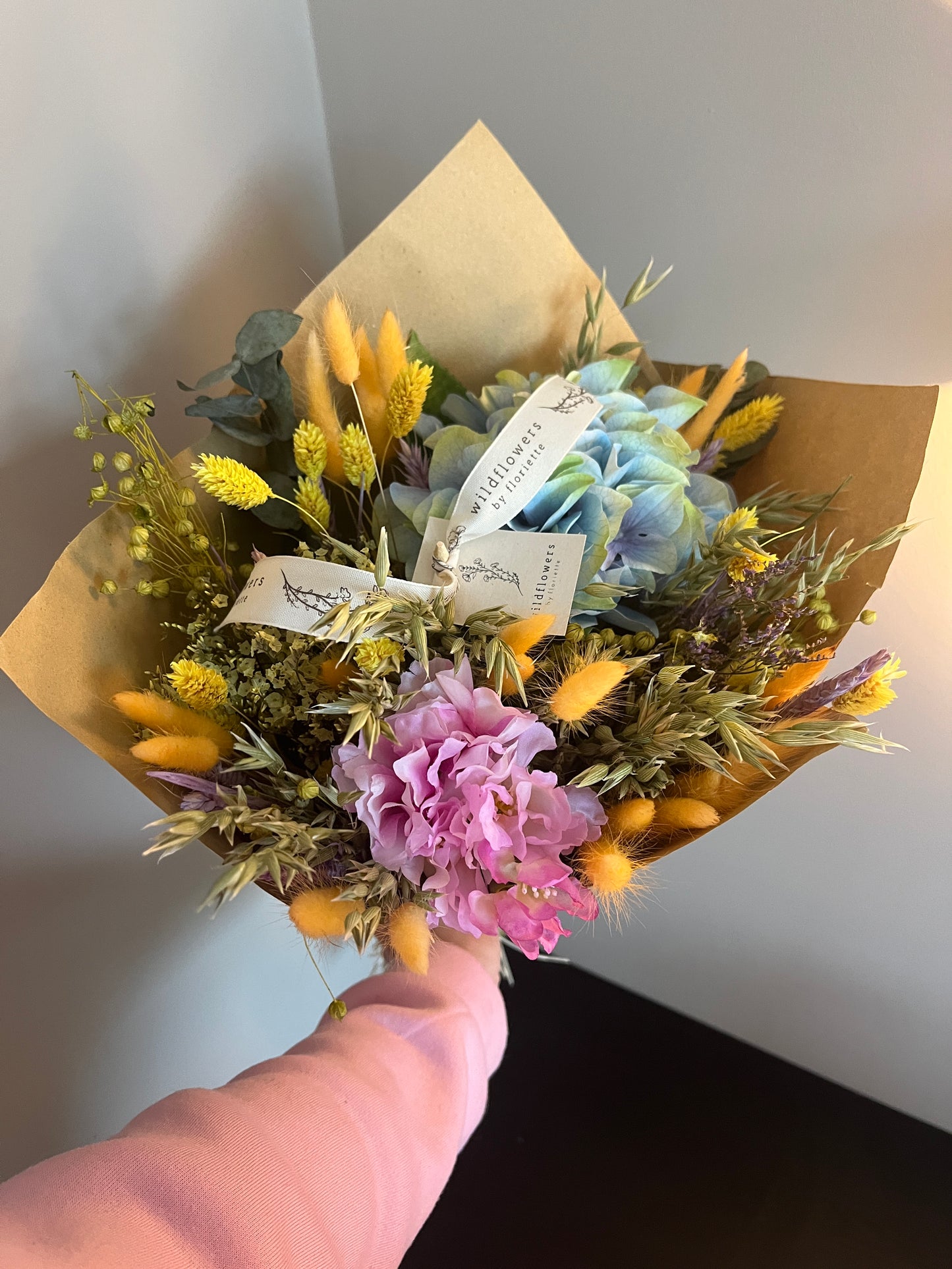 Droog- en zijden bloemen - Bouquet Bonbon