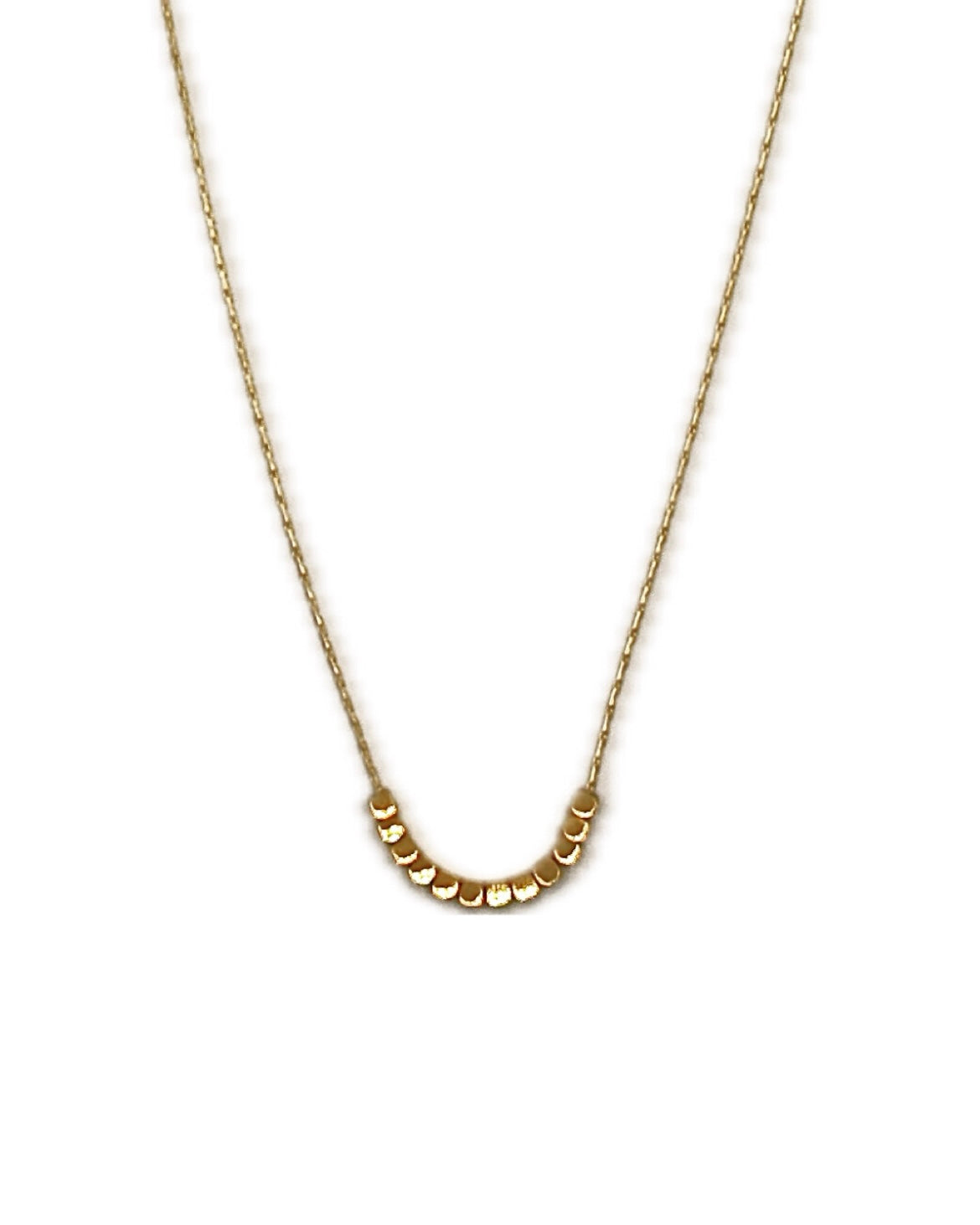 Ketting met gouden blokjes - Wauw Jewellery